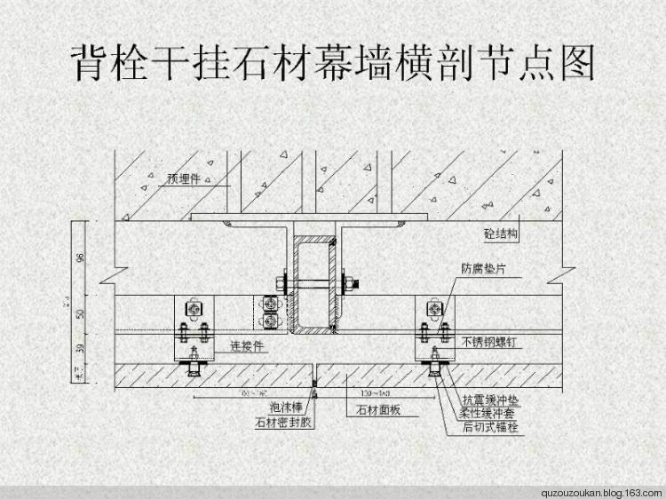 辦公樓裝修大廳干掛石材、濕貼石材做法